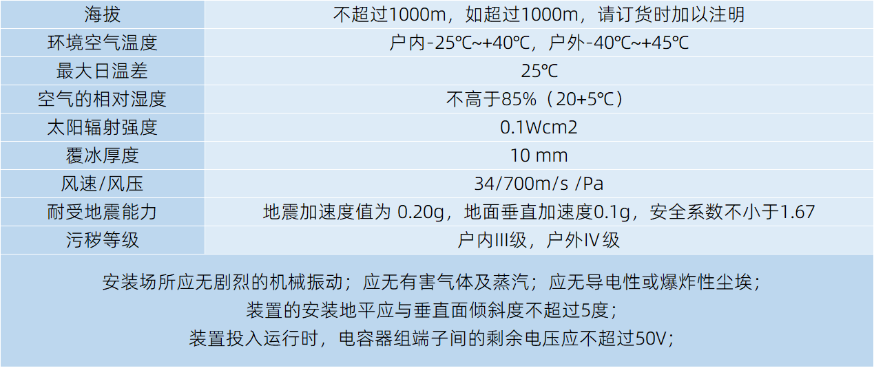 高压电容器使用环境